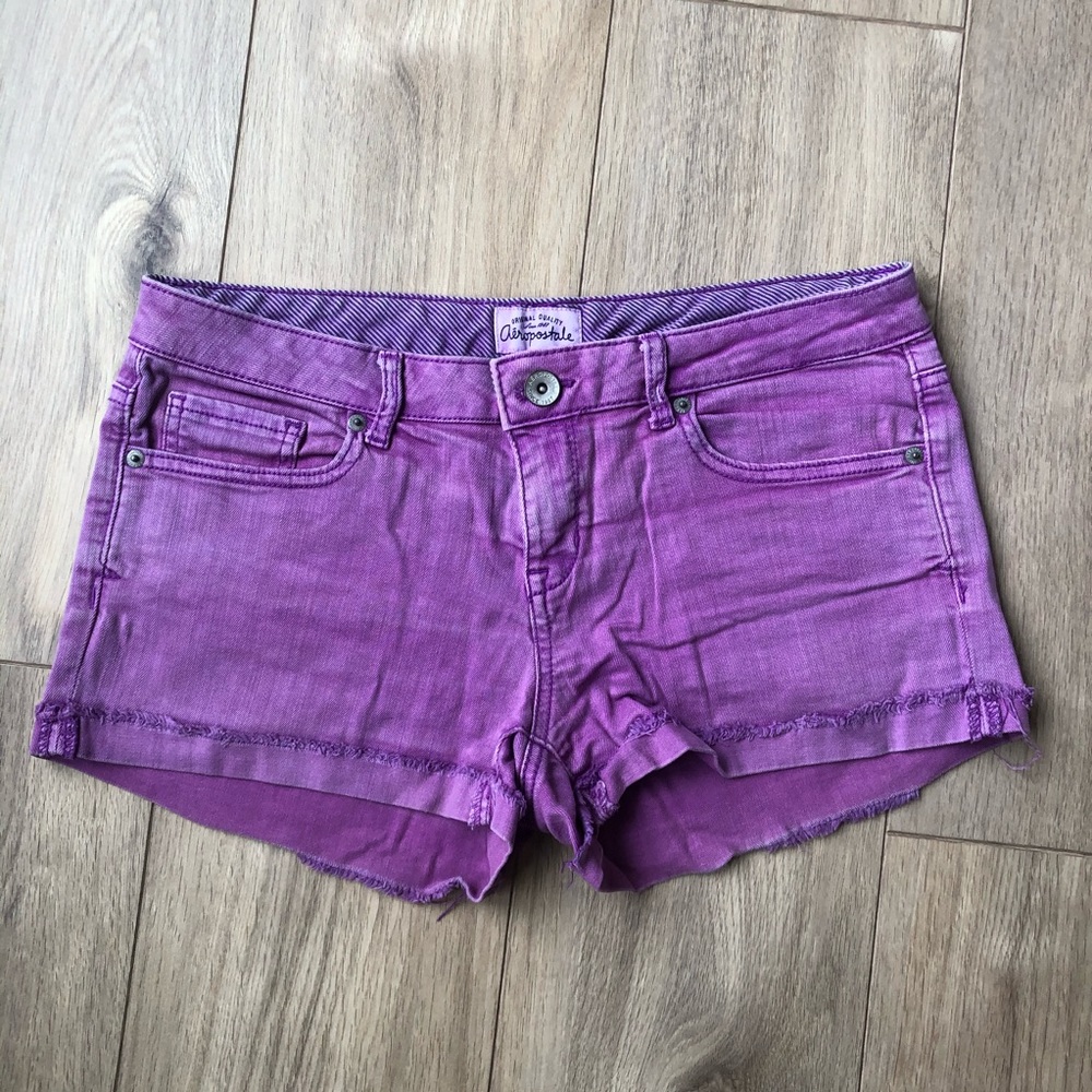 Purple Jean Shorts